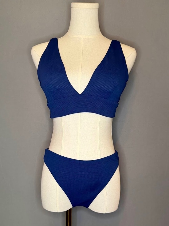 Maaji Other - Maaji Reversible Blue Floral Bikini Set Textured Swimwear Reversible Two Piece M